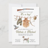 Jägerboy Babydusche Einladung (Vorderseite)