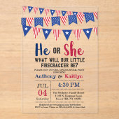 Jägerfahnen 4. Juli Party Acryleinladungen (Vorderseite)