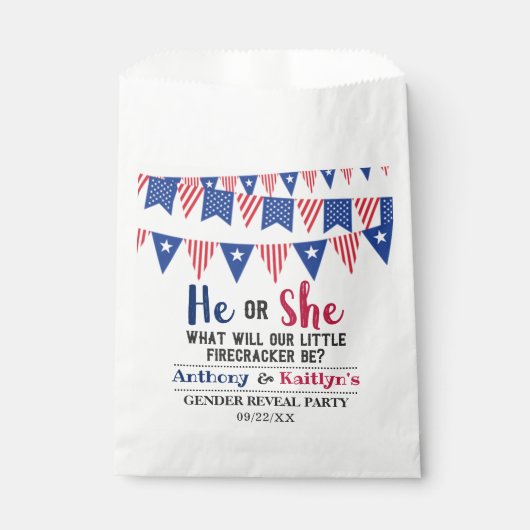 Jägerfahnen 4. Juli Party Geschenktütchen (Vorderseite)