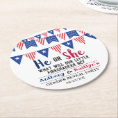 Jägerfahnen 4. Juli Party Runder Pappuntersetzer (Angewinkelt)