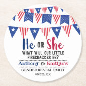 Jägerfahnen 4. Juli Party Runder Pappuntersetzer (Vorderseite)