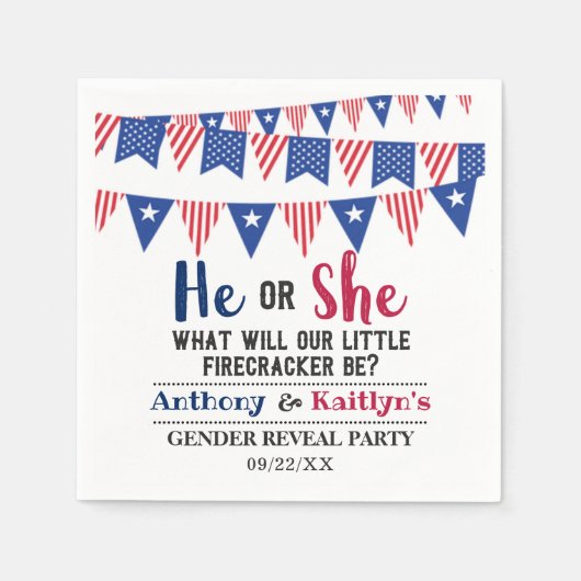 Jägerfahnen 4. Juli Party Serviette (Vorderseite)