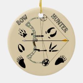 Jägergeschenke, Bow-Jagd, Bogenschießen Keramik Ornament