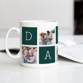 Jägergrün | Custom Daddy 5 Foto Collage Kaffeetasse