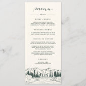 Jägergrün | Hochzeit der Bergketten Menükarte (Vorderseite)