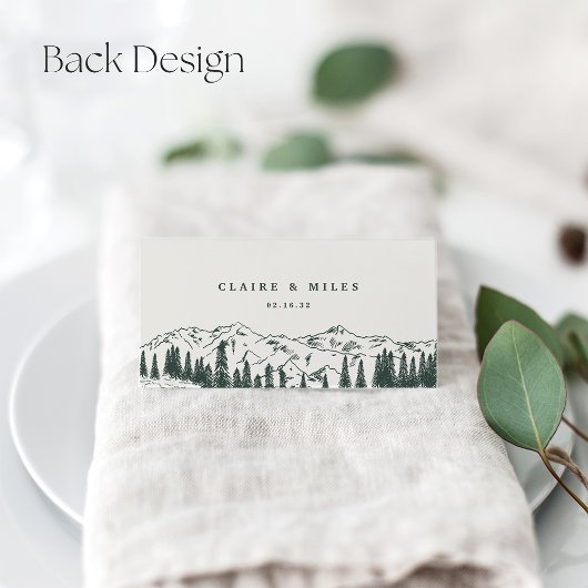 Jägergrün | Hochzeit der Bergketten Platzkarte