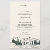 Jägergrün | Hochzeitsmenü für Bergketten (Vorderseite)