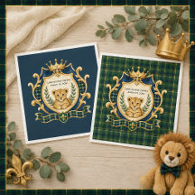 Jägergrün kariert Little Prince Baby Shower |