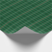 Jägergrün kariertes Weihnachtspapier Geschenkpapier (Ecke)