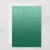 Jägergrün moderner Gradient 18. Geburtstag Einladung (Rückseite)