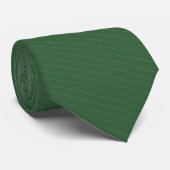 Jägergrün Pinstripe Krawatte (Gerollt)