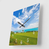 Jägergrün Quadratische Wanduhr (Winkel)