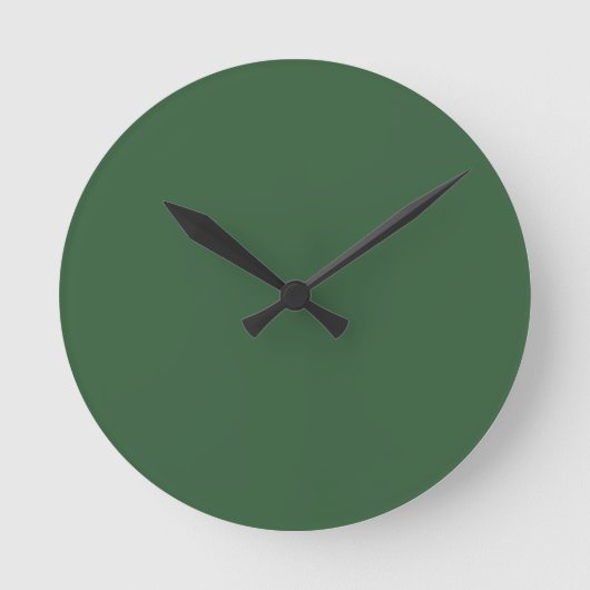 Jägergrün Runde Wanduhr (Vorderseite)