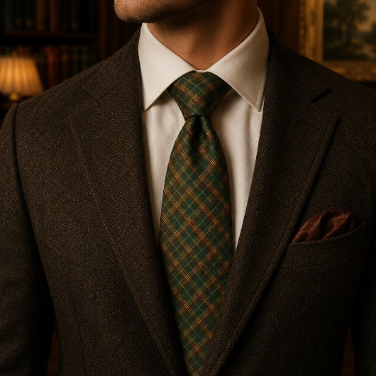 Jägergrün Rustikal Karo Tartan Krawatte