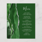 Jägergrün Silber Achat Hochzeitsmenü (Vorderseite)
