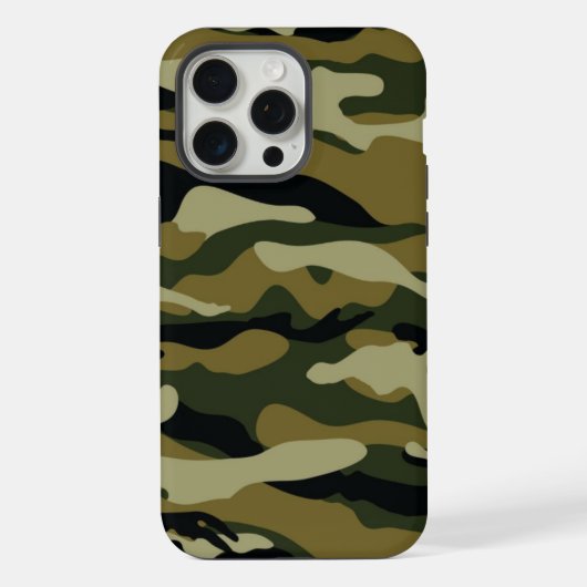 Jägergrün-Tarnmuster iPhone Hülle (Rückseite)