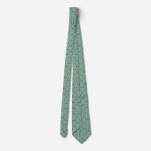 Jägergrün und Soft Pale Green Barock-Damaskus Krawatte (Rückseite)