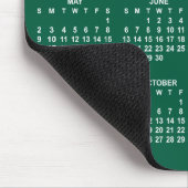 Jägergrün und Weiß 2027 Kalender Mousepad (Ecke)