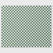 Jägergrün-weiß kariert geschenkpapier (Flach)