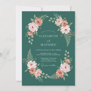 Jägergrüne Enchanting Woodland-Hochzeit Einladung