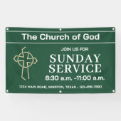Jägergrüne Kirchen-Service-Banner mit Ihrem Logo Banner (Horizontal)