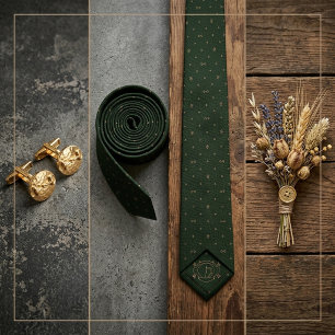 Jägergrünes, elegantes equestrisches Foulard Krawatte