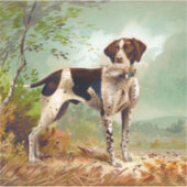 Jägerhund mit Vogel im Mund Aufkleber (Vorderseite)