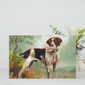 Jägerhund mit Vogel im Mund Briefpapier (Stehend Vorderseite)