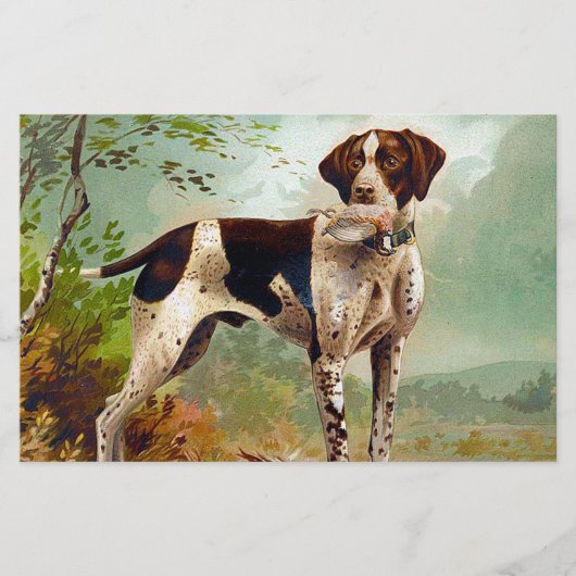 Jägerhund mit Vogel im Mund Briefpapier (Vorderseite)