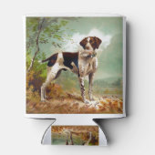 Jägerhund mit Vogel im Mund Dosenkühler (Rückseite)