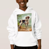 Jägerhund mit Vogel im Mund Hoodie (Vorderseite)