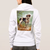 Jägerhund mit Vogel im Mund Hoodie (Rückseite)