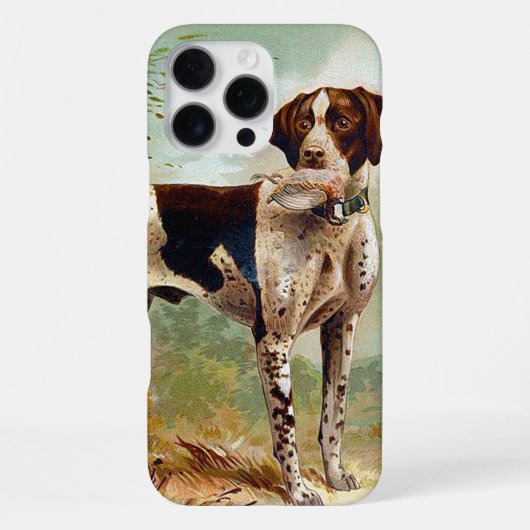 Jägerhund mit Vogel im Mund iPhone Hülle (Rückseite)