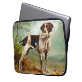 Jägerhund mit Vogel im Mund Laptopschutzhülle (Vorderseite Links)