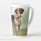 Jägerhund mit Vogel im Mund Milchtasse (Rechte Ecke)