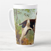 Jägerhund mit Vogel im Mund Milchtasse (Linke Ecke)
