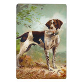 Jägerhund mit Vogel im Mund Mini Klemmbrett (Rückseite)