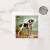 Jägerhund mit Vogel im Mund Mitteilungskarte (Vorderseite/Rückseite Beispiel)