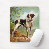 Jägerhund mit Vogel im Mund Mousepad (Mit Mouse)