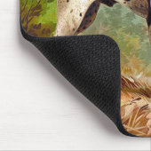 Jägerhund mit Vogel im Mund Mousepad (Ecke)