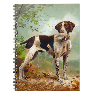 Jägerhund mit Vogel im Mund Notizblock