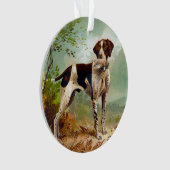 Jägerhund mit Vogel im Mund Ornament (Vorderseite)