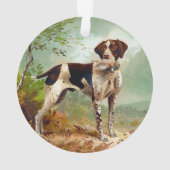 Jägerhund mit Vogel im Mund Ornament (Rückseite)