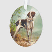 Jägerhund mit Vogel im Mund Ornament (Vorderseite)