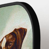 Jägerhund mit Vogel im Mund Pickleball Schläger (Linke Seite)