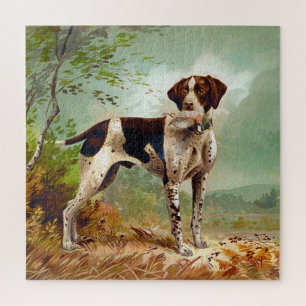 Jägerhund mit Vogel im Mund Puzzle