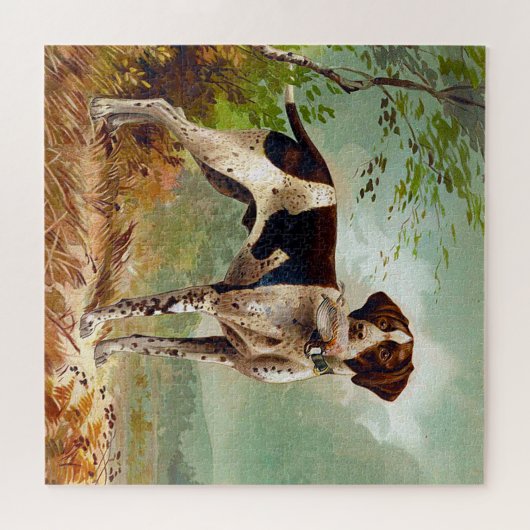 Jägerhund mit Vogel im Mund Puzzle (Horizontal)