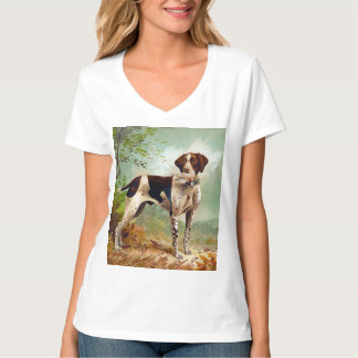 Jägerhund mit Vogel im Mund T-Shirt