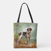 Jägerhund mit Vogel im Mund Tasche (Rückseite)