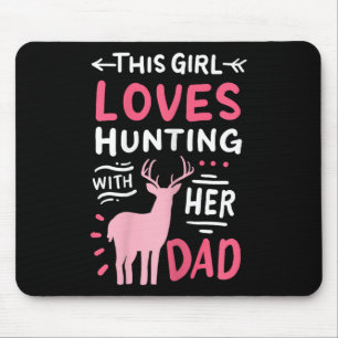 Jägerin mit ihrem Vater Vatertag Mousepad